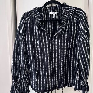 Black and White Striped Top